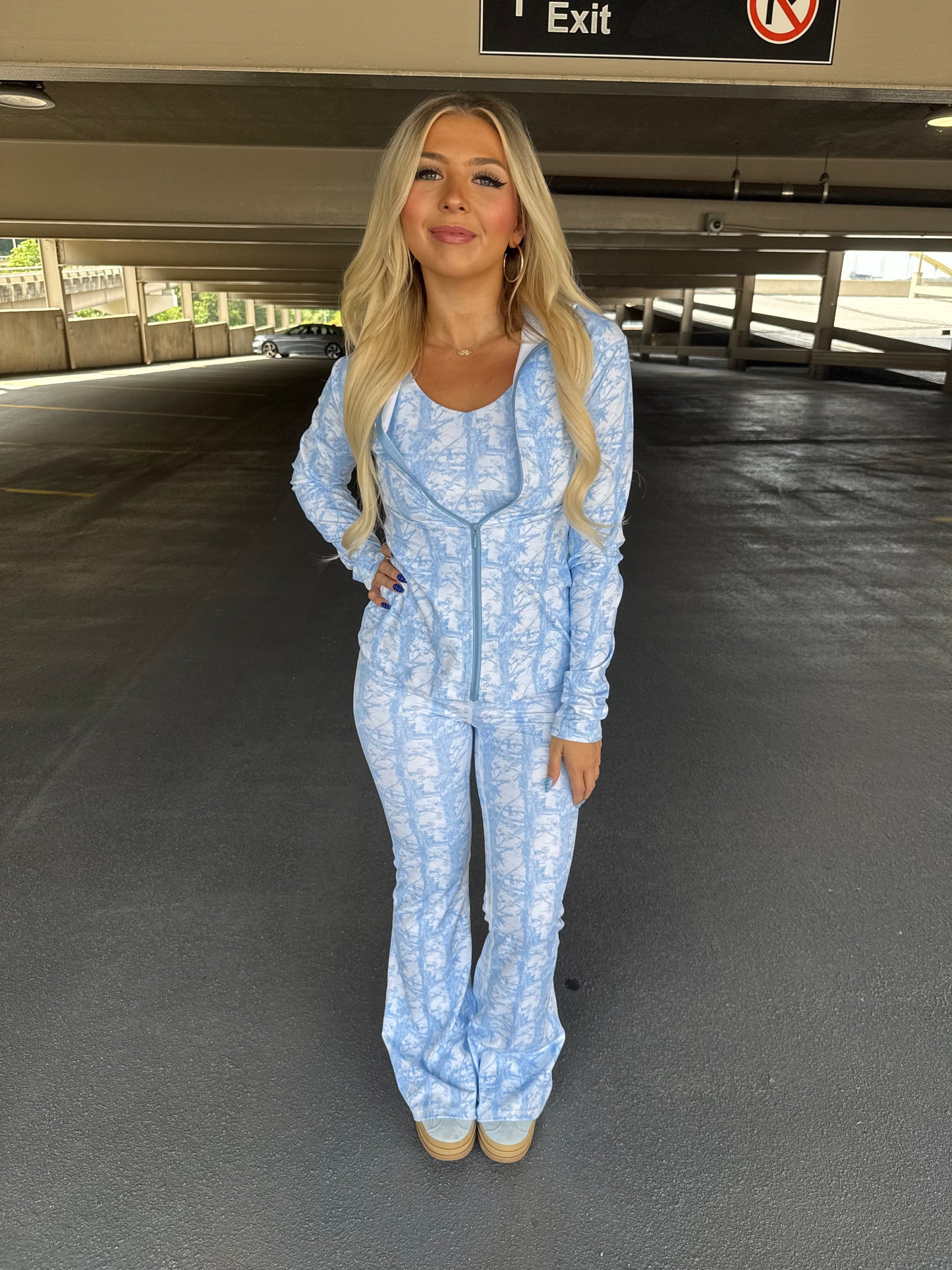 Happy Camp3r Blue Camo Zip-Up