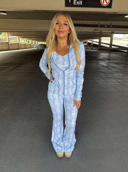 Happy Camp3r Blue Camo Zip-Up