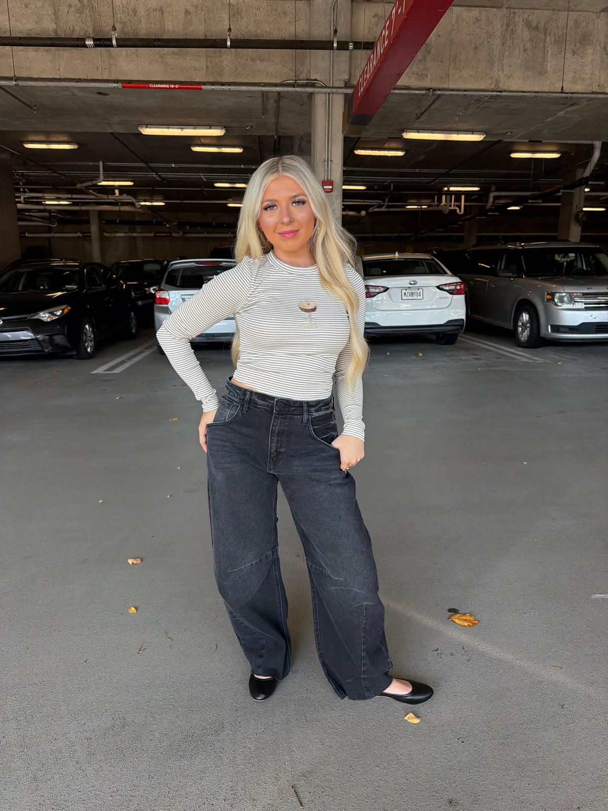 Brave Barrel Jean in Black Wash