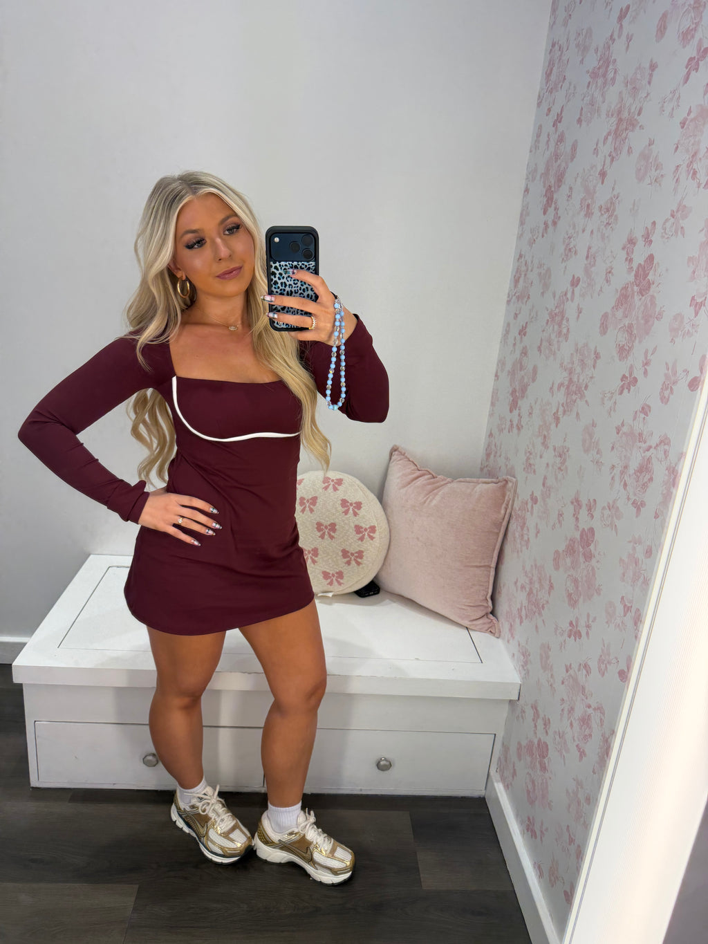 Burnt Burgundy Dress