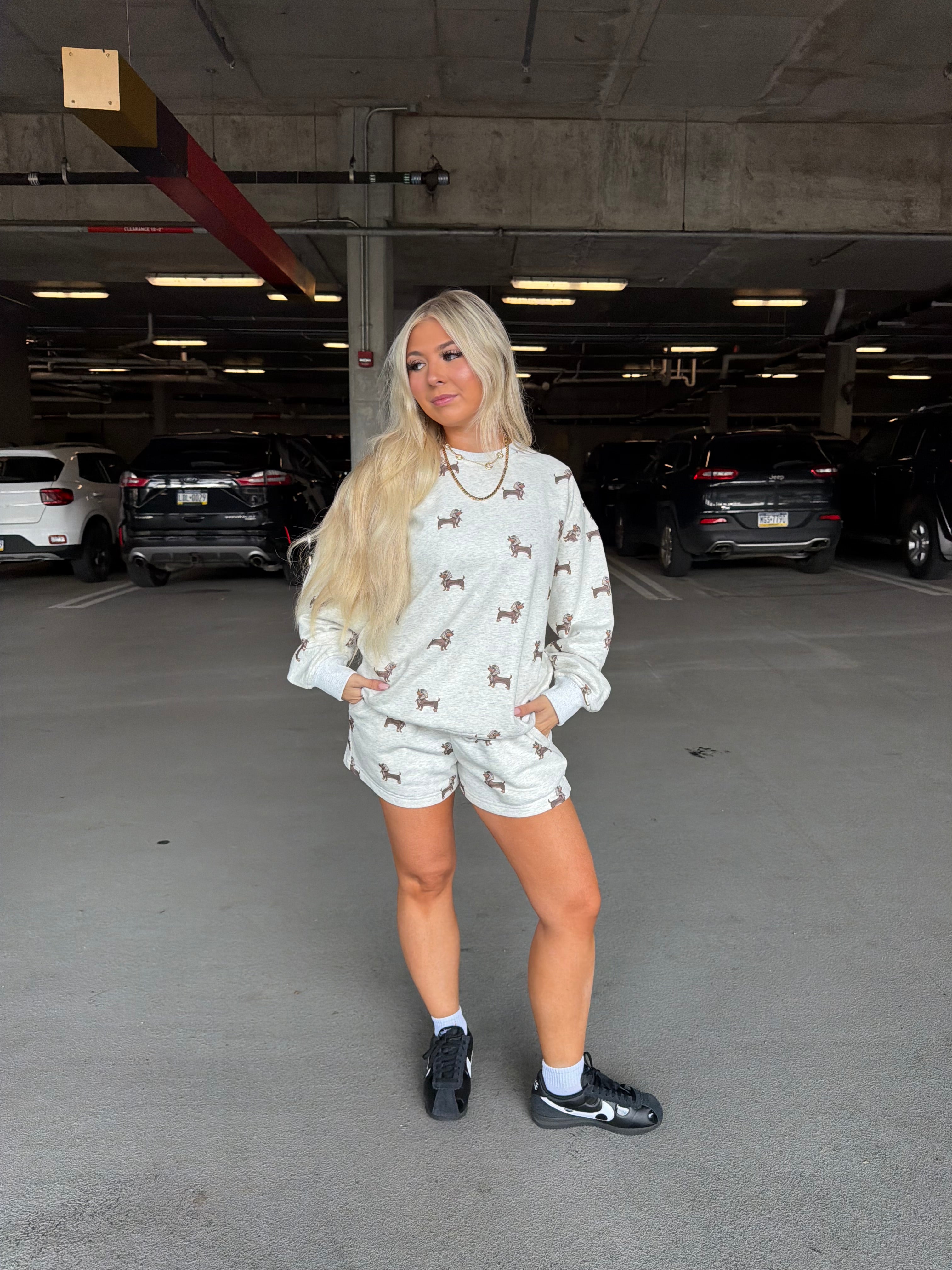 Multi Leopard Weenie Crew Grey