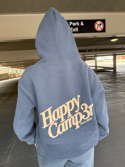 Happy Camp3r Puff Series Hoodie in Midnight Blue