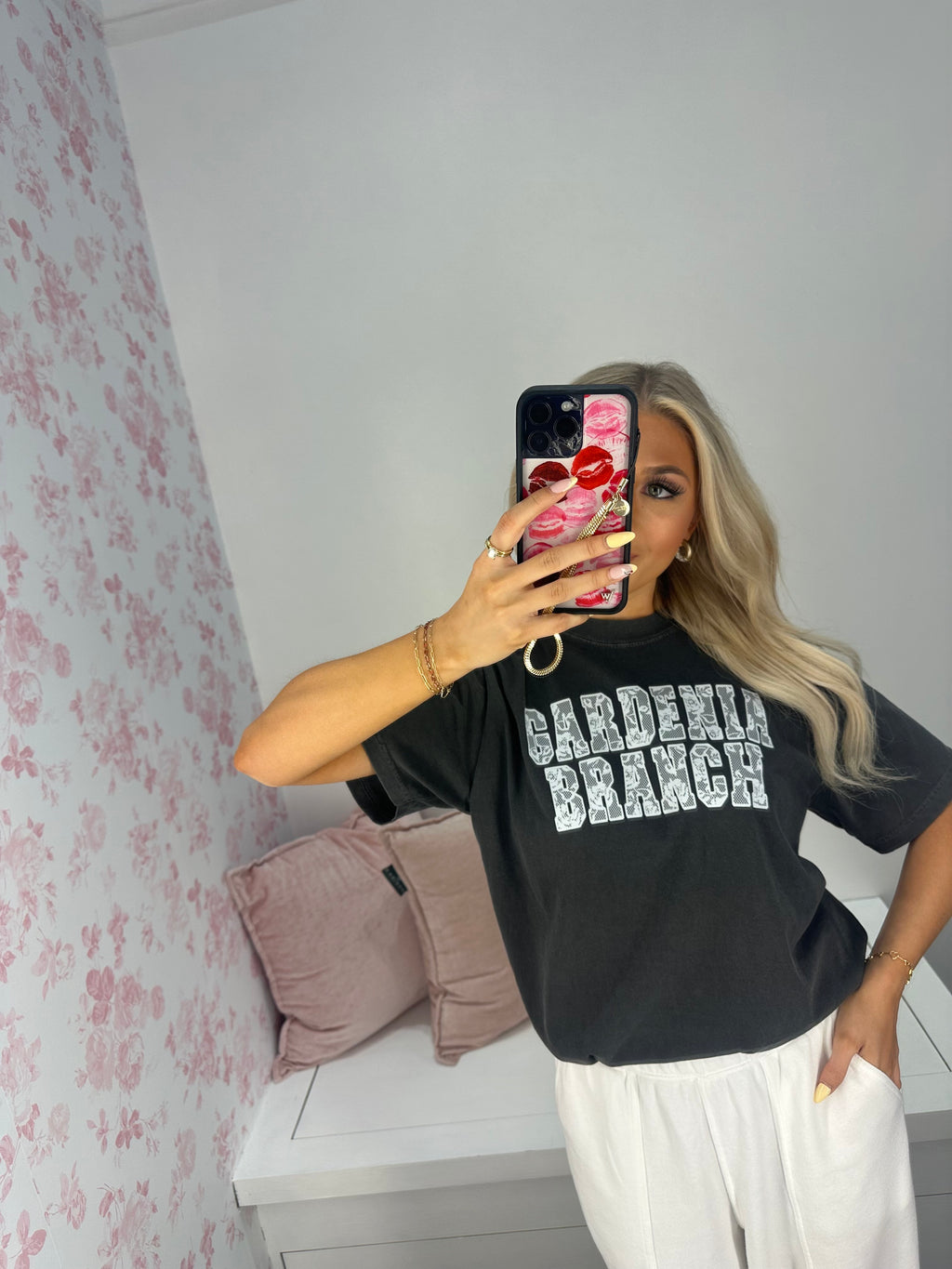 Gardenia Branch Lace Tee