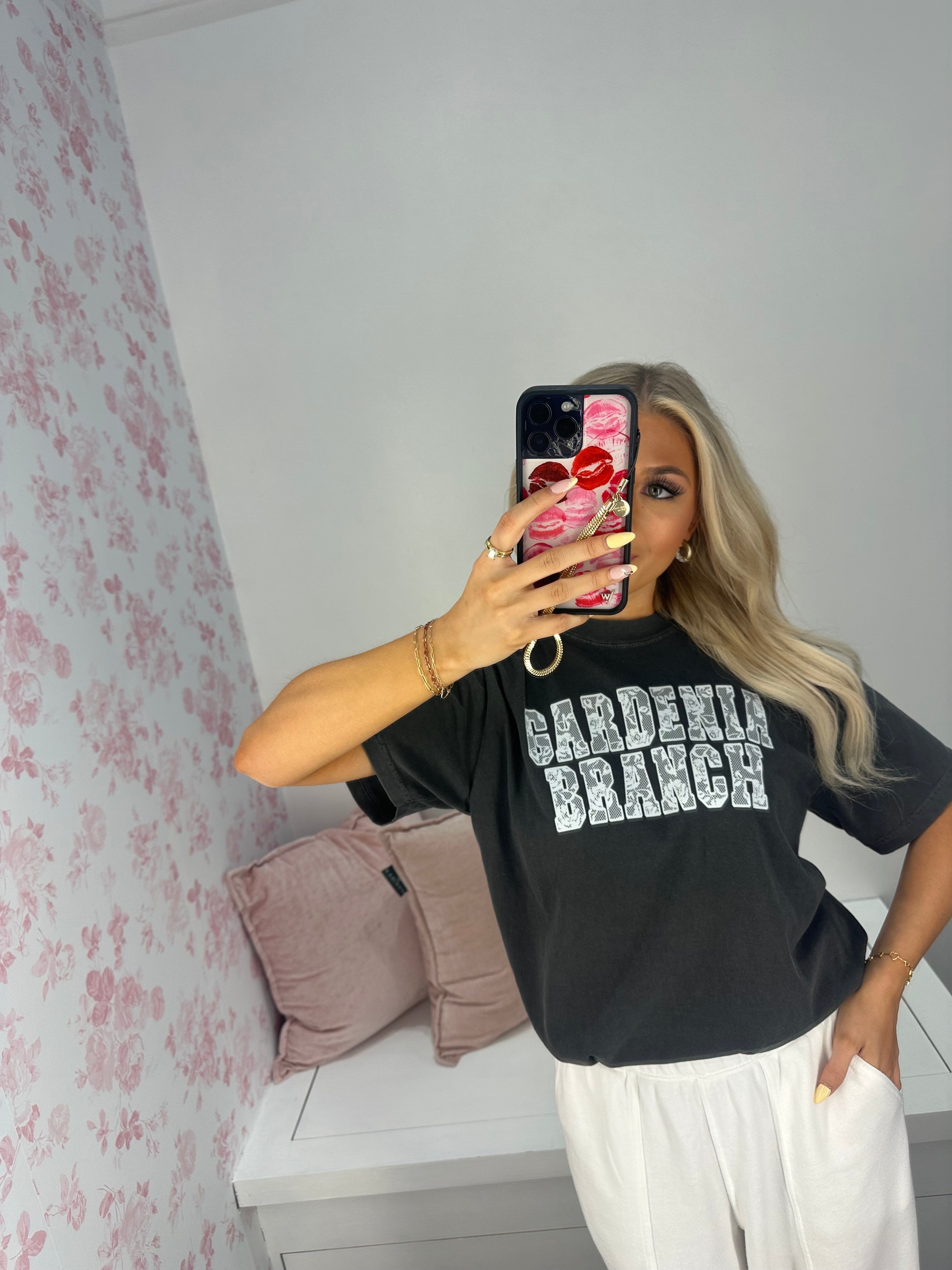 Gardenia Branch Lace Tee