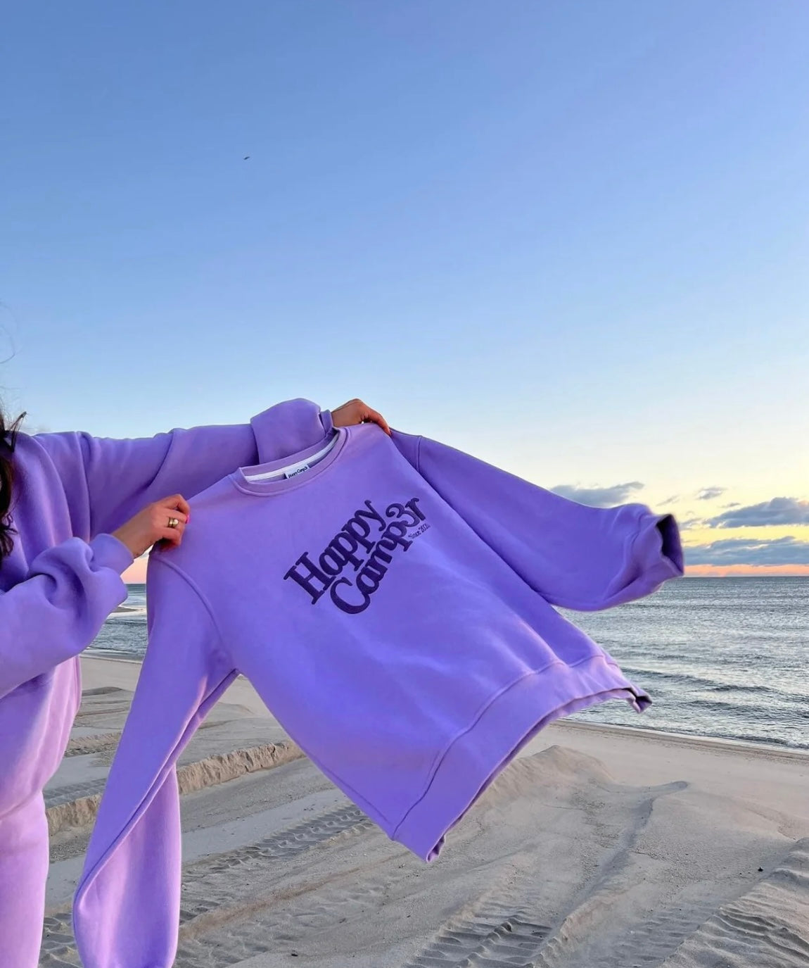 Happy Camp3r Grape Crewneck