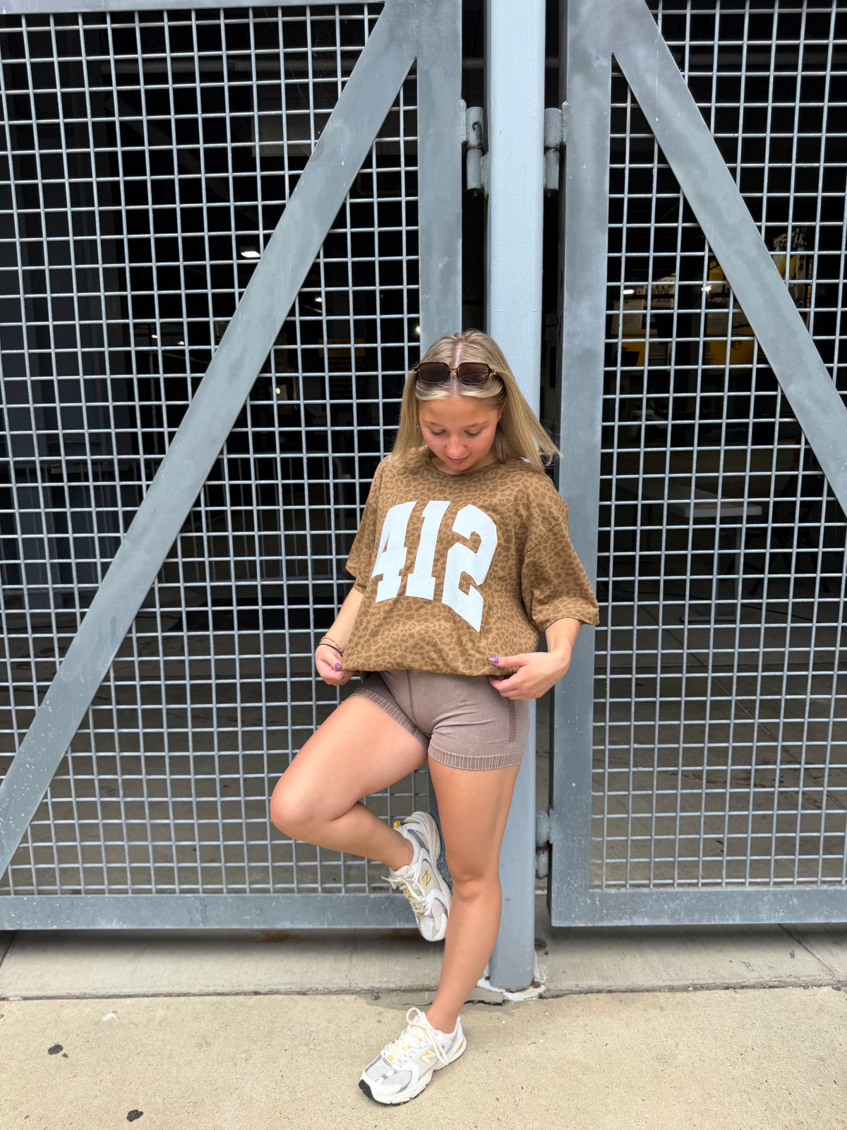 412 Oversized Leopard Tee