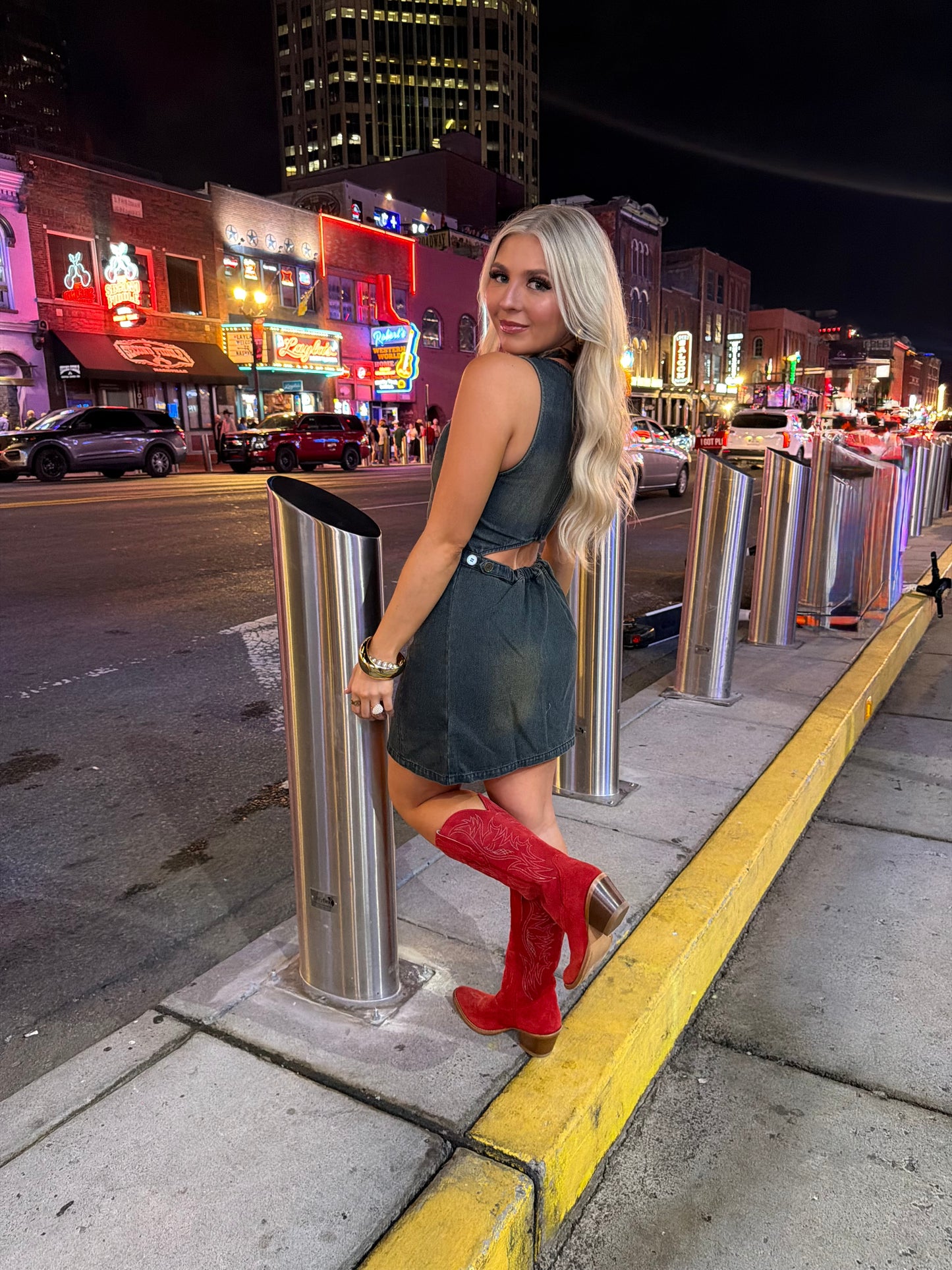 Just In Case Denim Dress