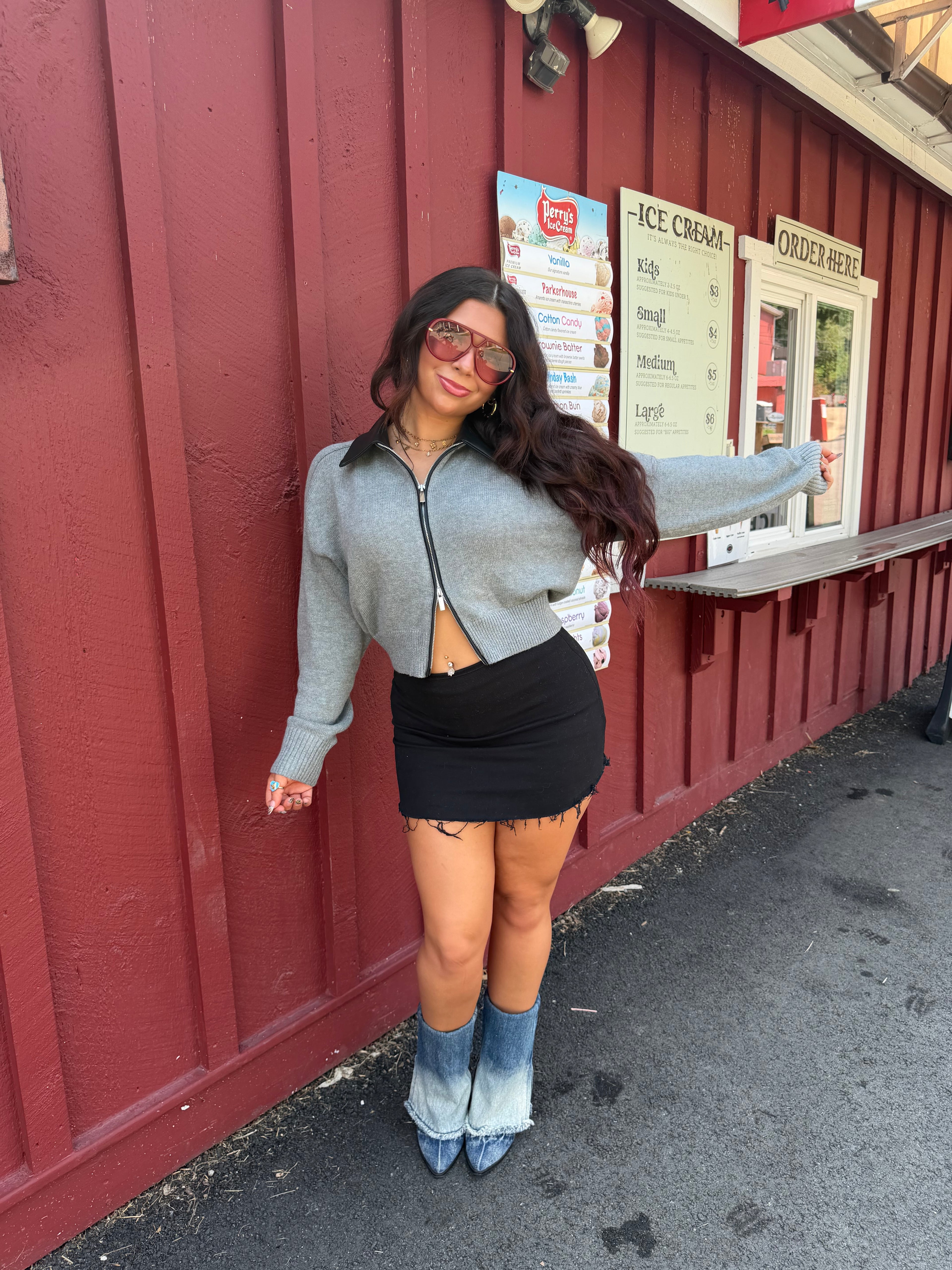 Leather Sweater Zippy