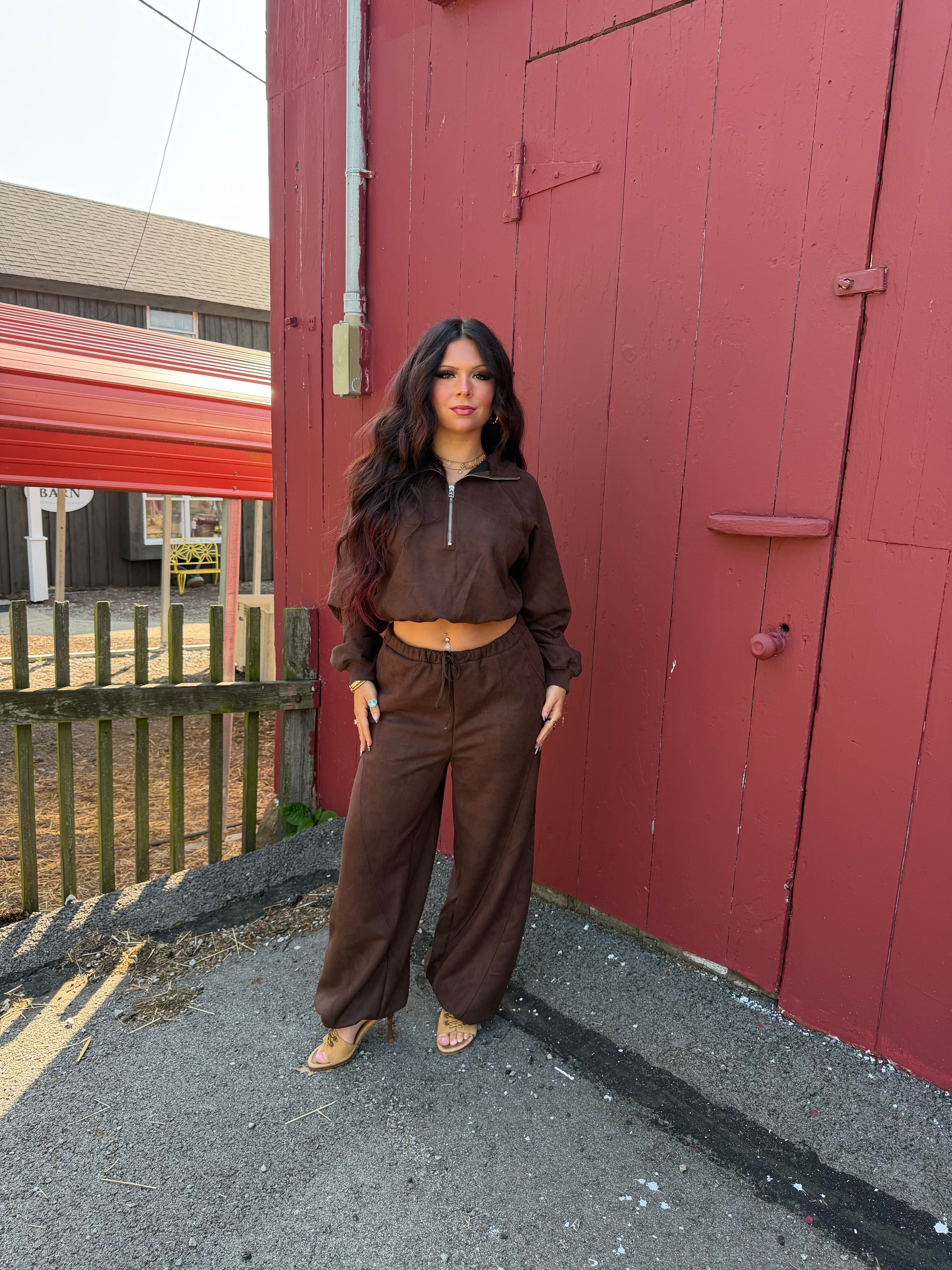 Sugar Suede Set (TOP) Brown