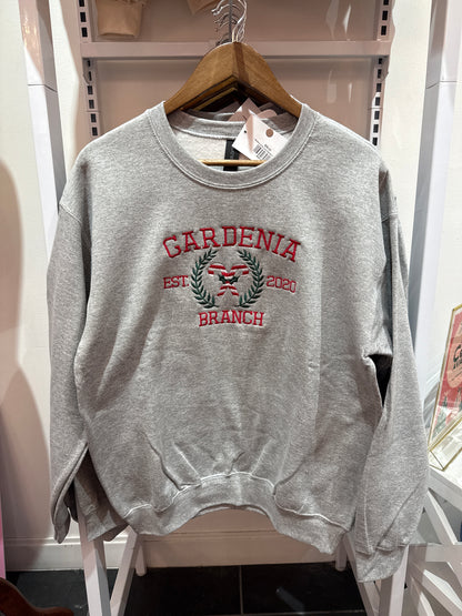 Gardenia Candy Cane Crewneck