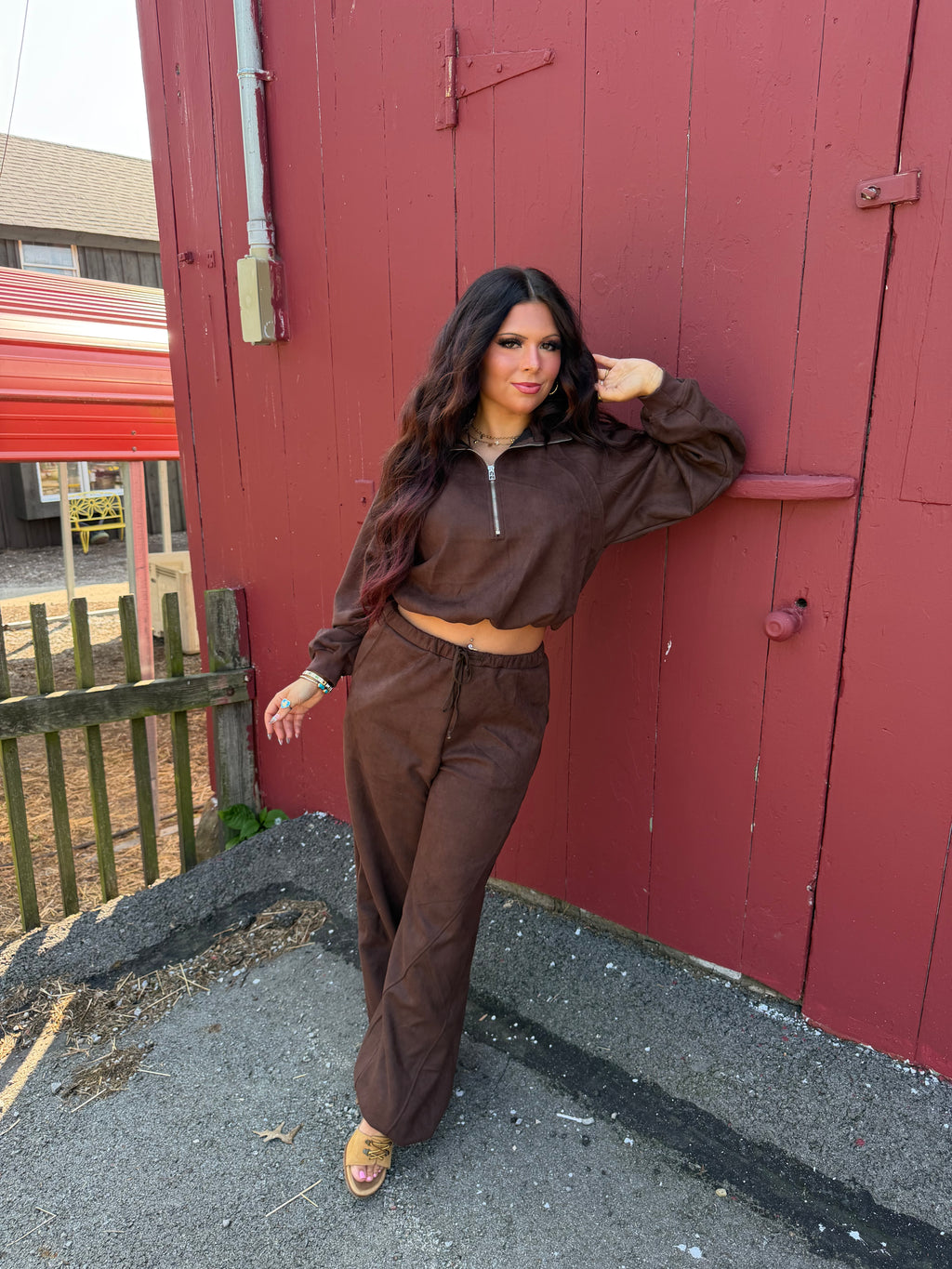 Sugar Suede Set (TOP) Brown