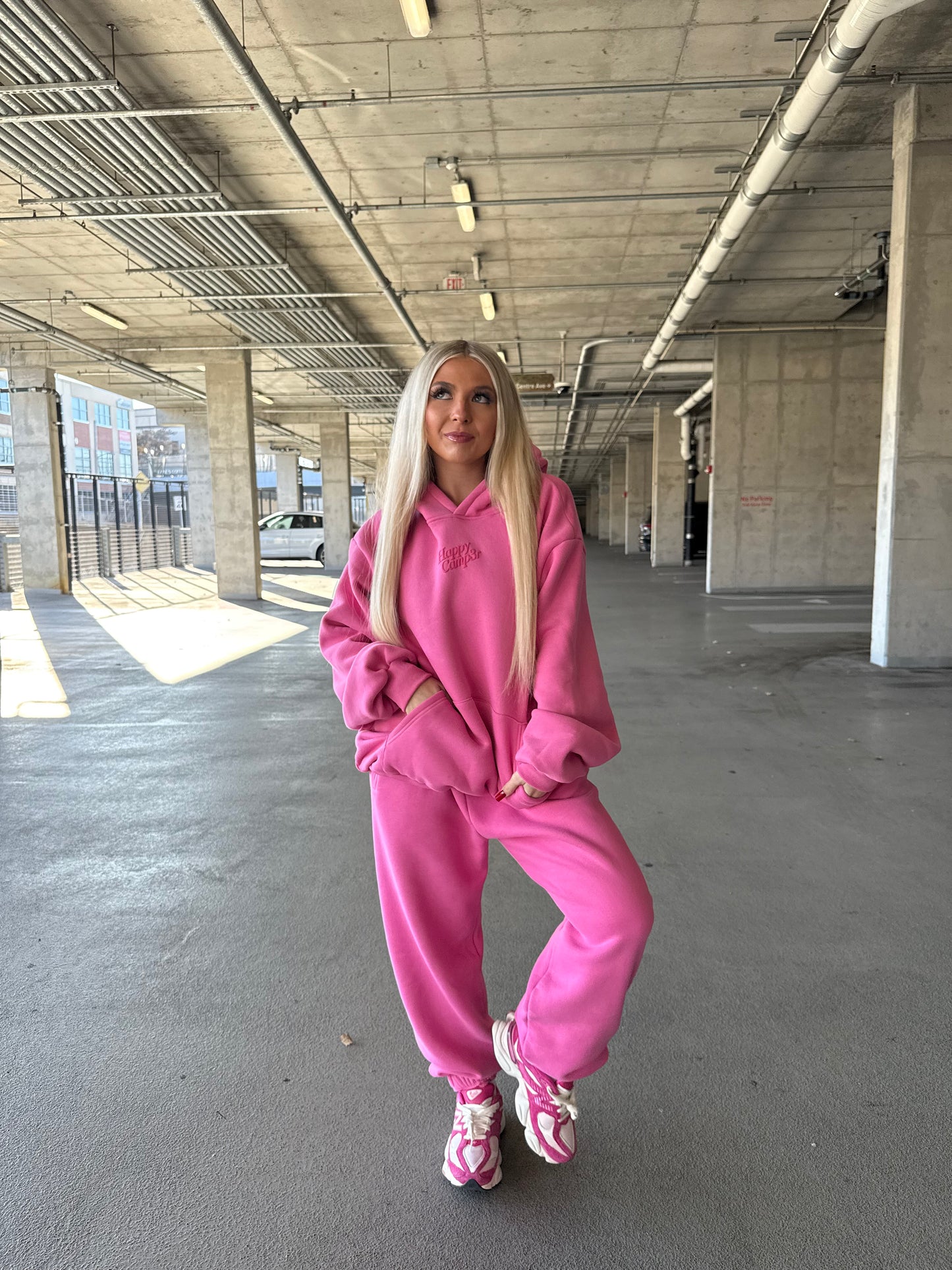 Happy Camp3r Puff Series Barbie Pink Hoodie