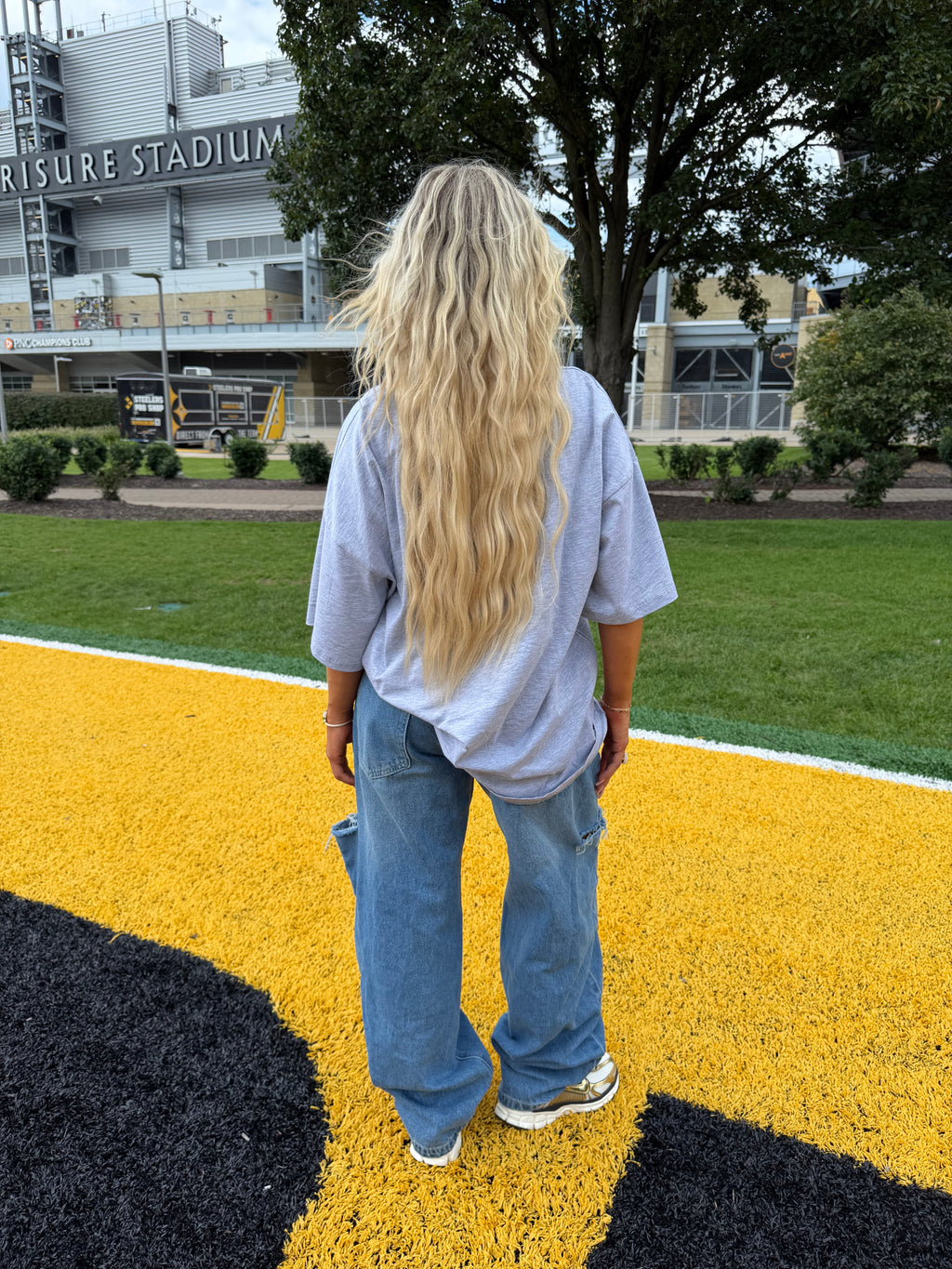 Game Day Dazzle Tee in Grey FINAL SALE