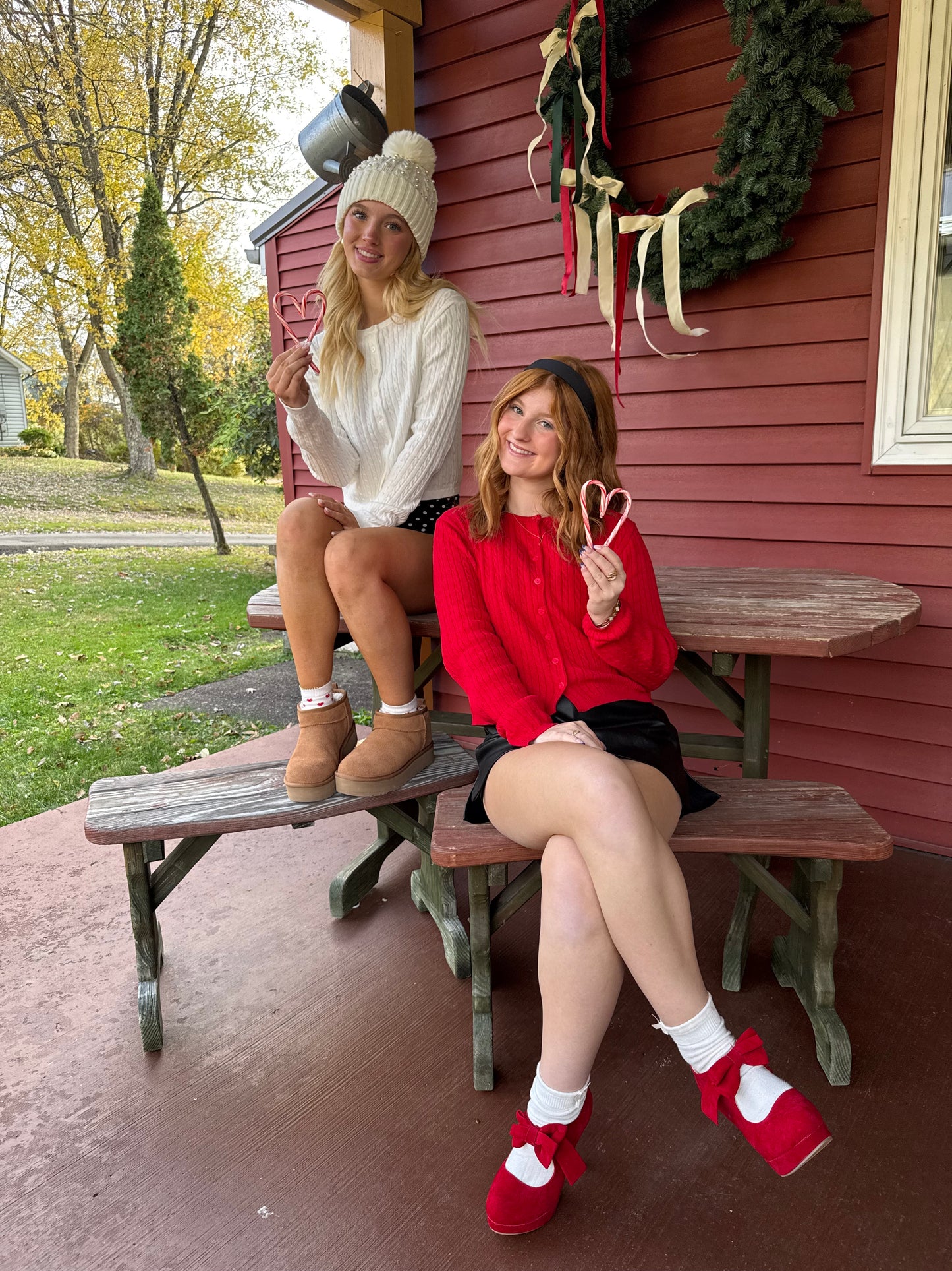 Christmas Cookies Cardi in Red