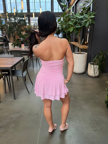 Lover Gal Mini Dress in Pink