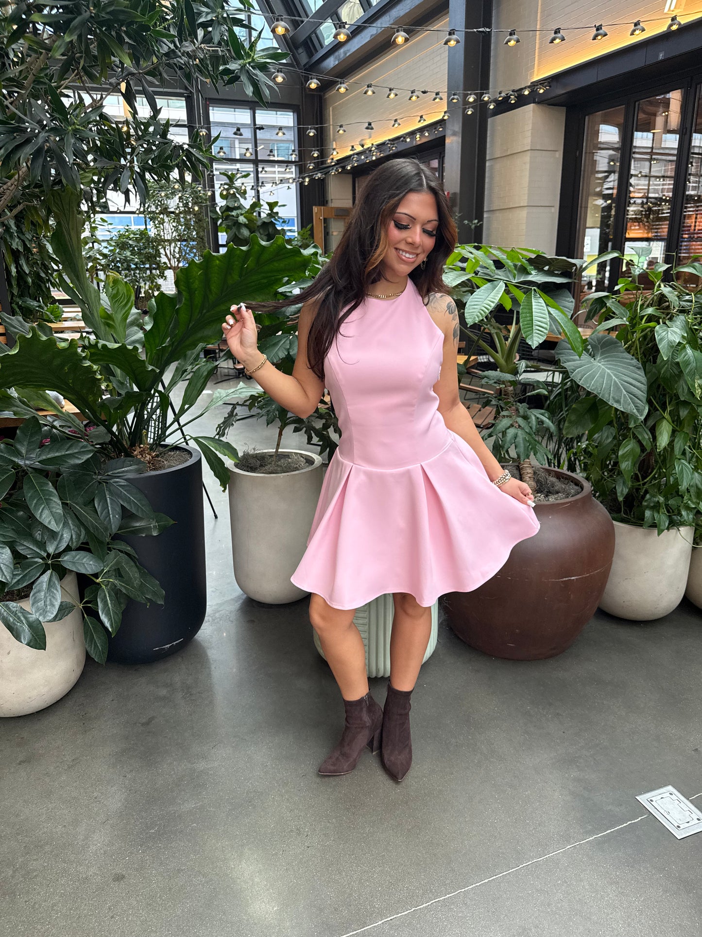 Melrose Pink Bodice Dress