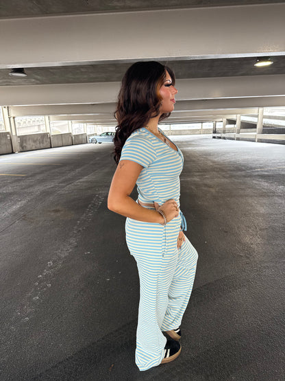 Cuffing Season Stripe Set CLOUD (TOP)