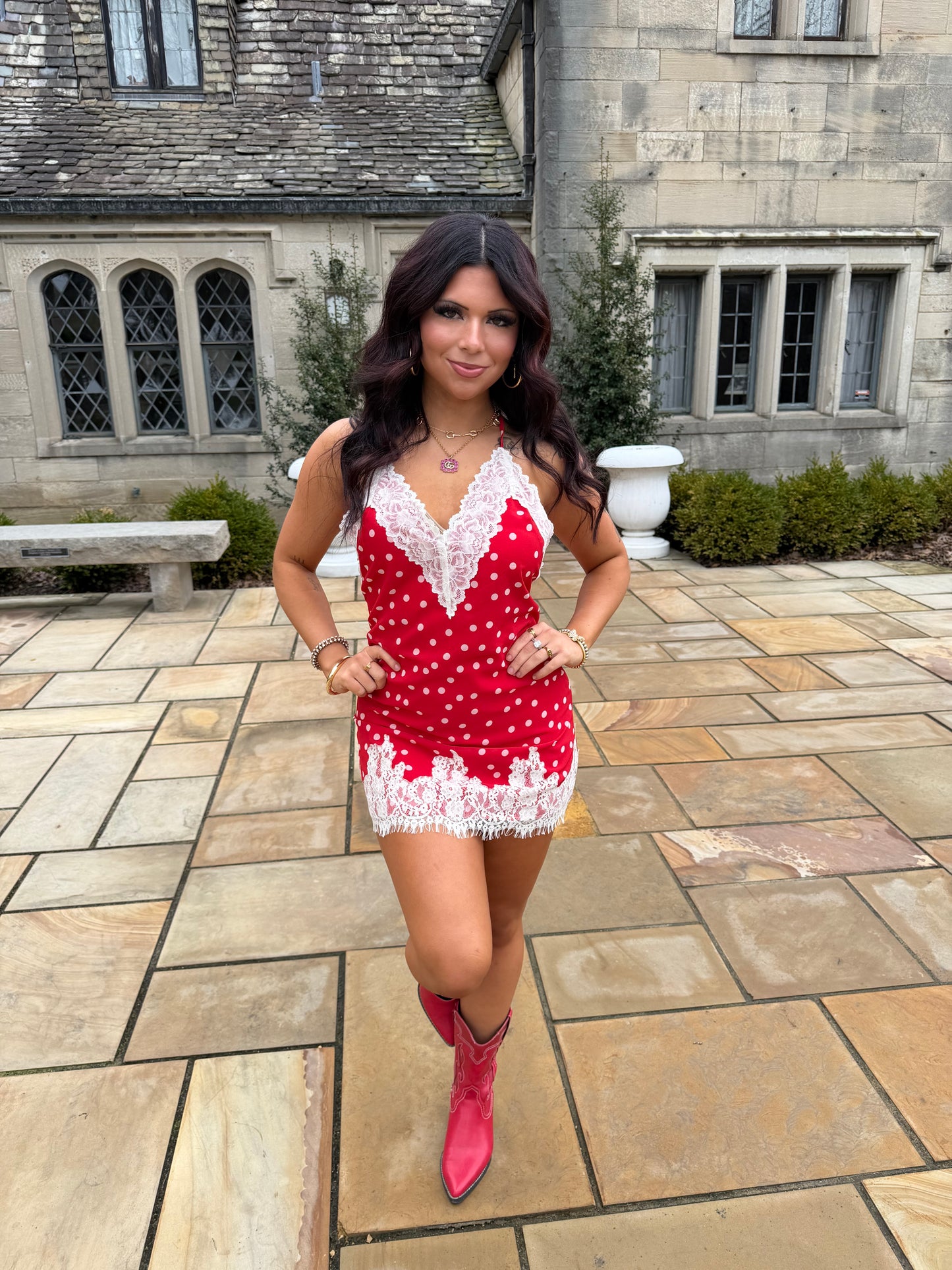 Ruby Red Polka Slip