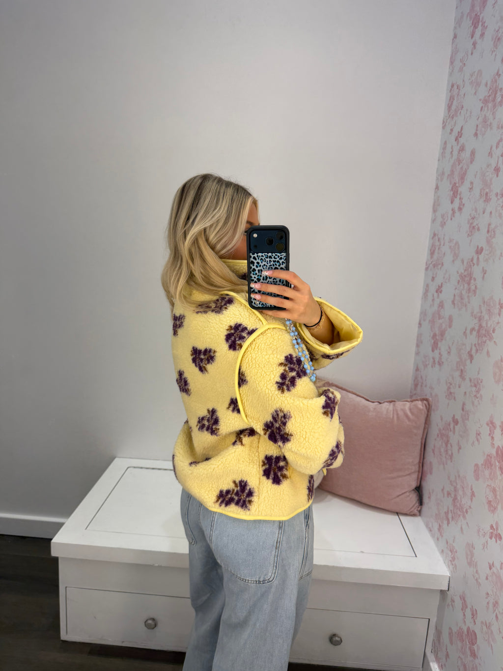 Lemon Floral Fleece