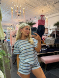 Bigger Issues Striped Set Blue (TOP)