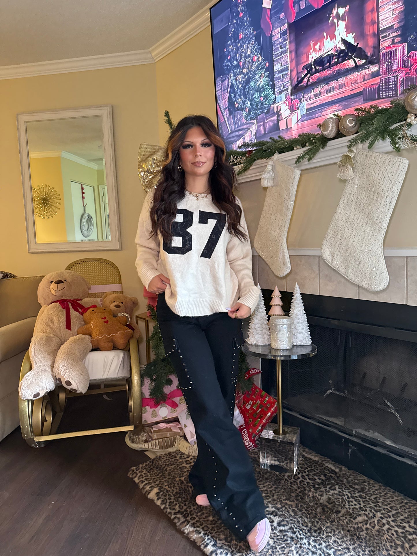 87 Lace Sweater in Ivory