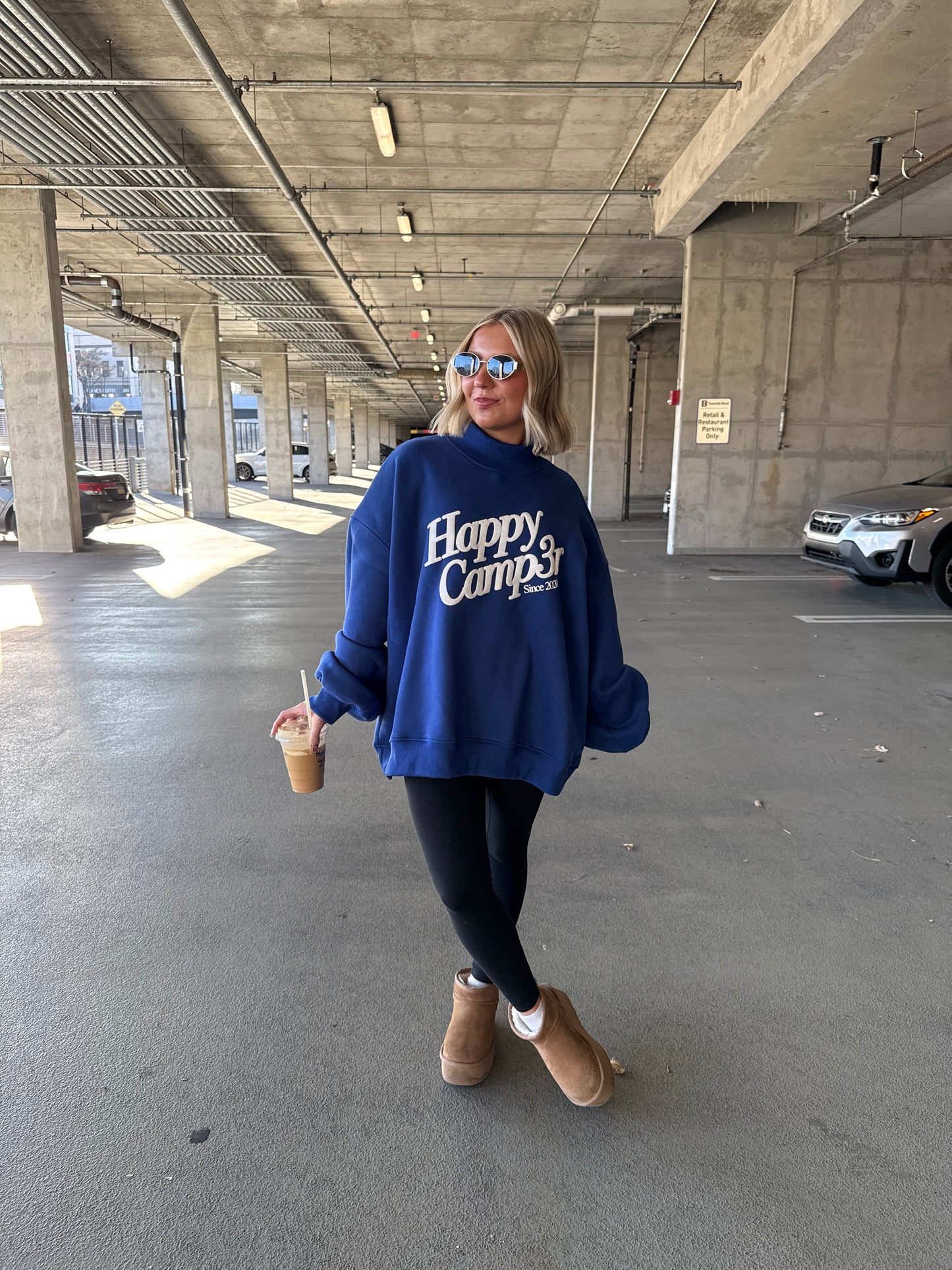 Happy Camp3r Royal Blue Mockneck