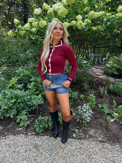 Luster Burgundy Sweater