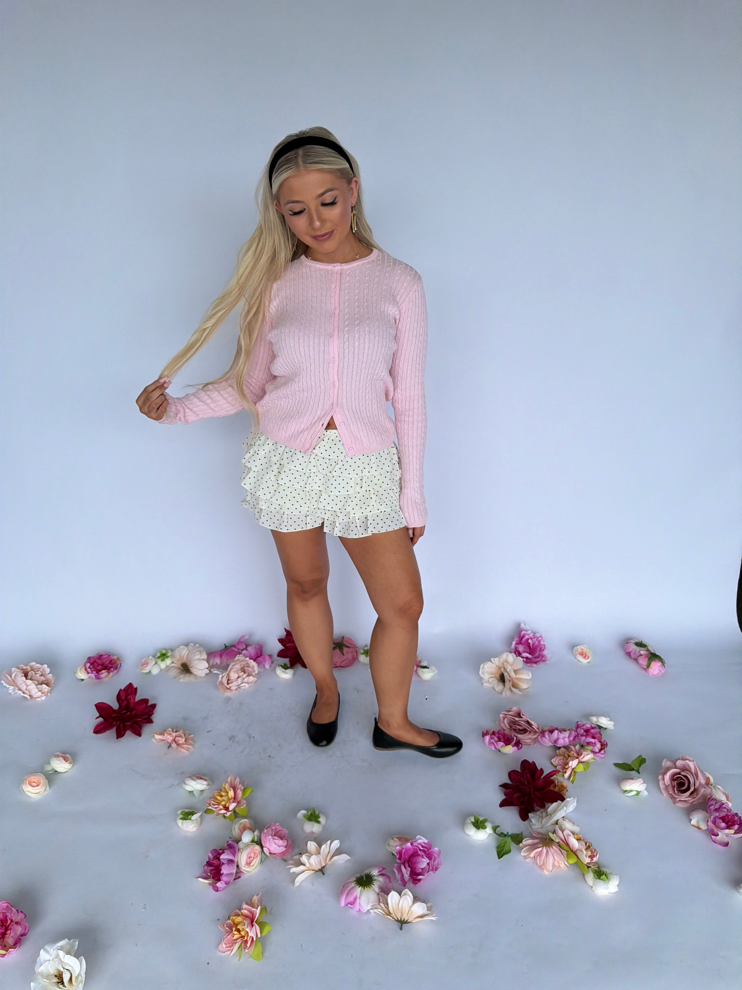 Hopeful Polka Shorts in White