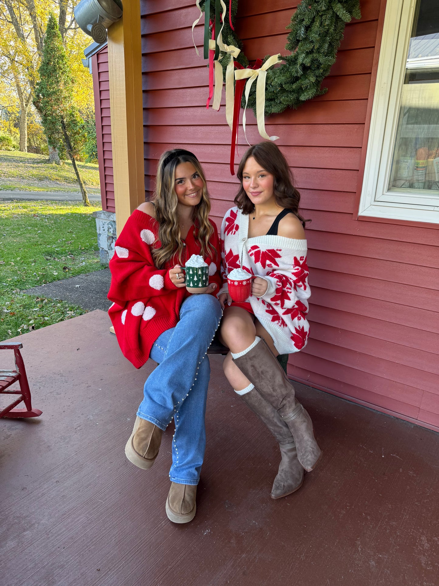 Perfectly Oversized Polka Cardi