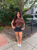 Round Up Romance Tee in Brown