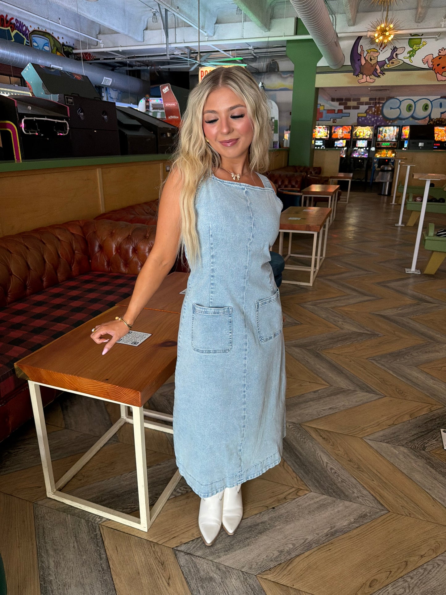 Dione’s Denim Midi Dress