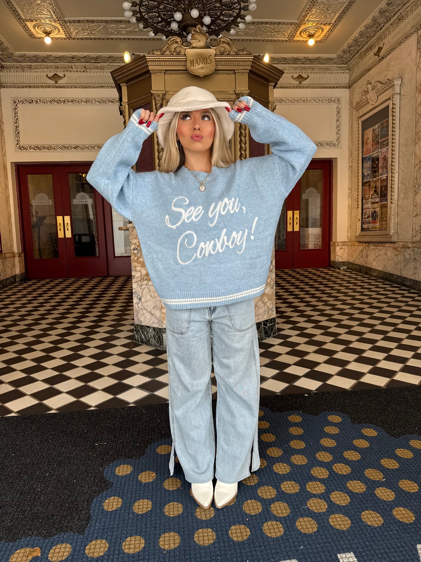 Baby Blues Cowboy Sweater