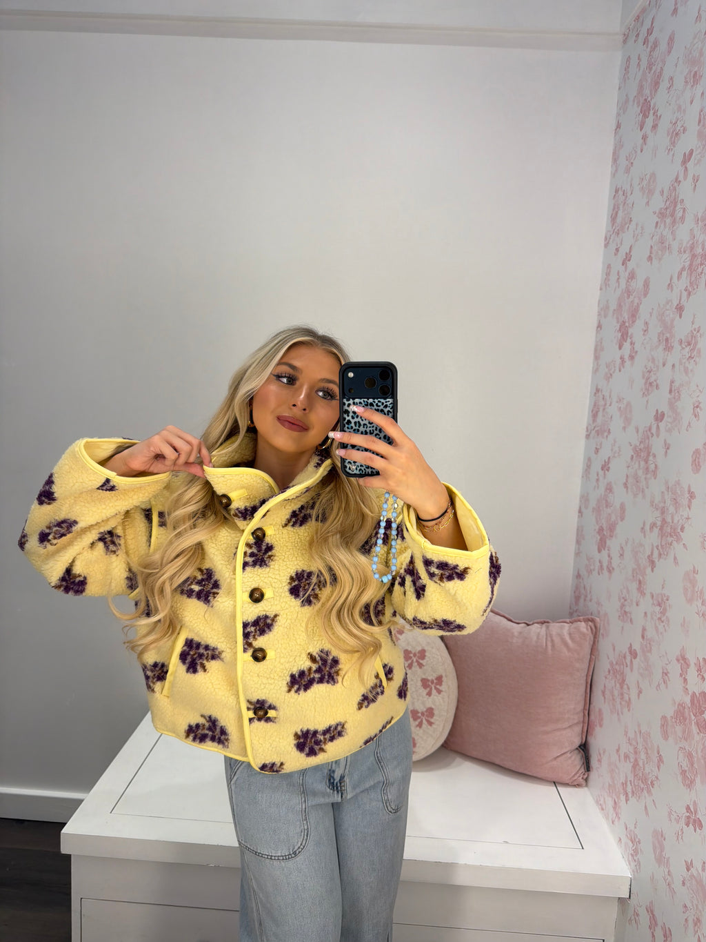 Lemon Floral Fleece