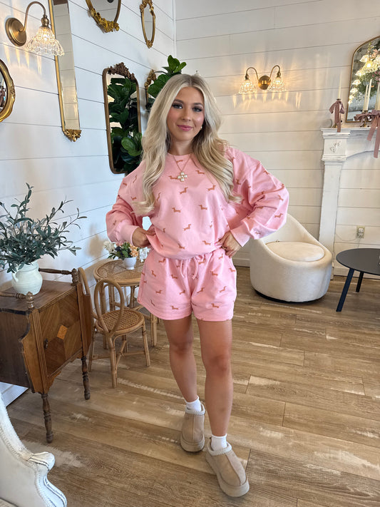 Weenie Sweatset Pink Crew