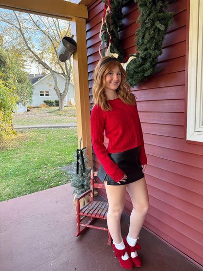 Christmas Cookies Cardi in Red