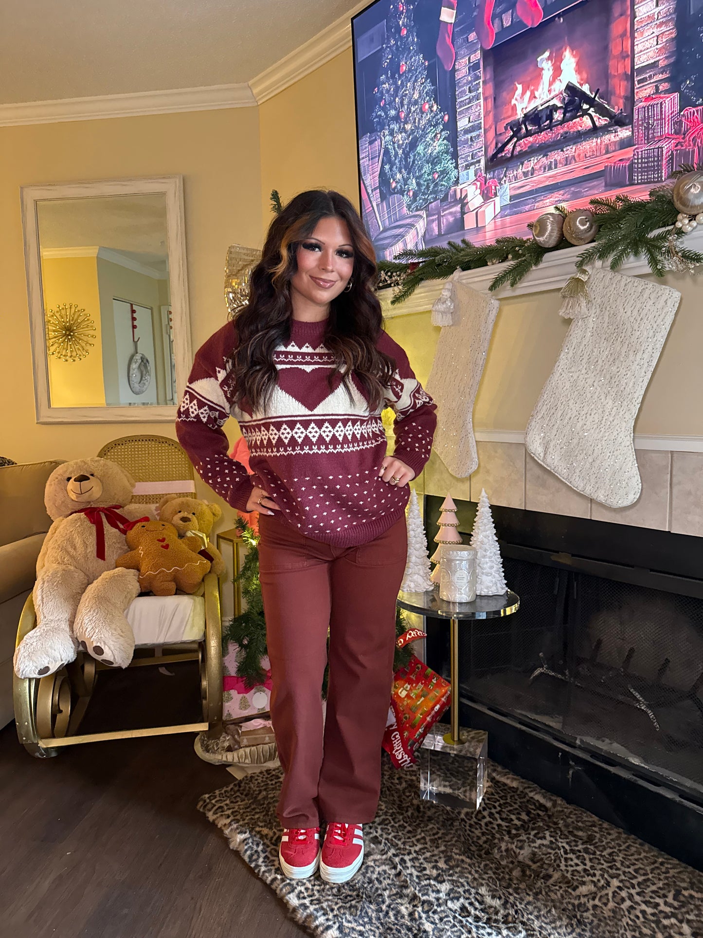 Keep it Cozy Burgundy Sweater