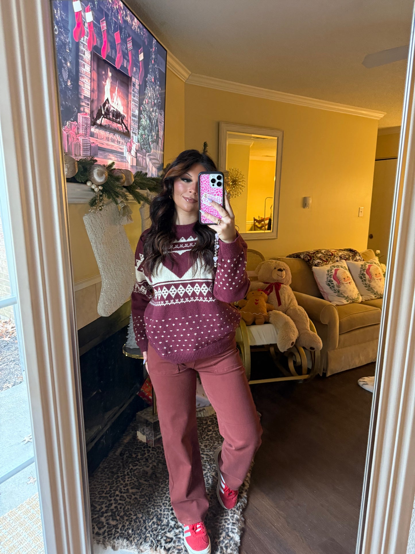Keep it Cozy Burgundy Sweater