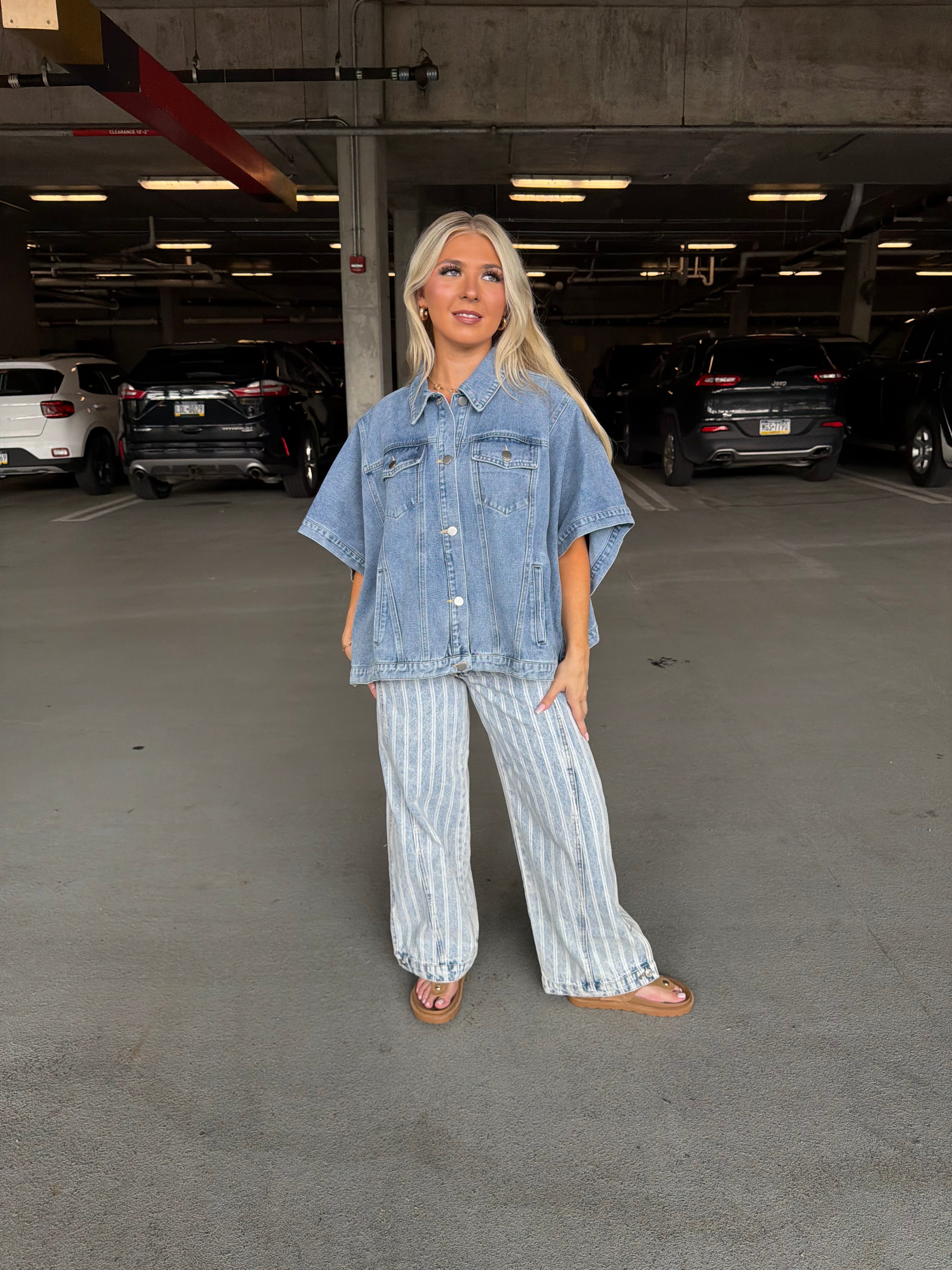 Denim Doll Cape Jacket