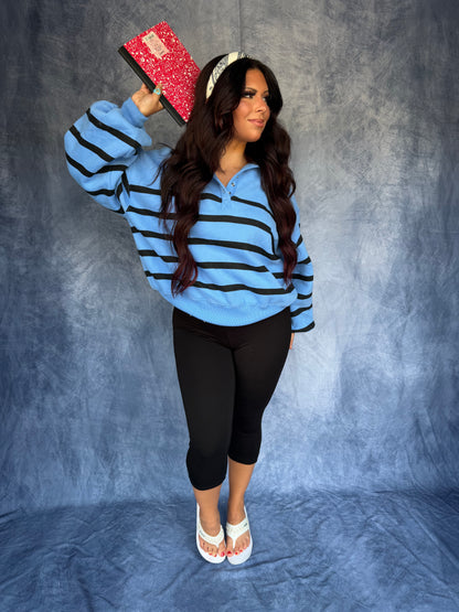 Keep It Casual Pullover Blue