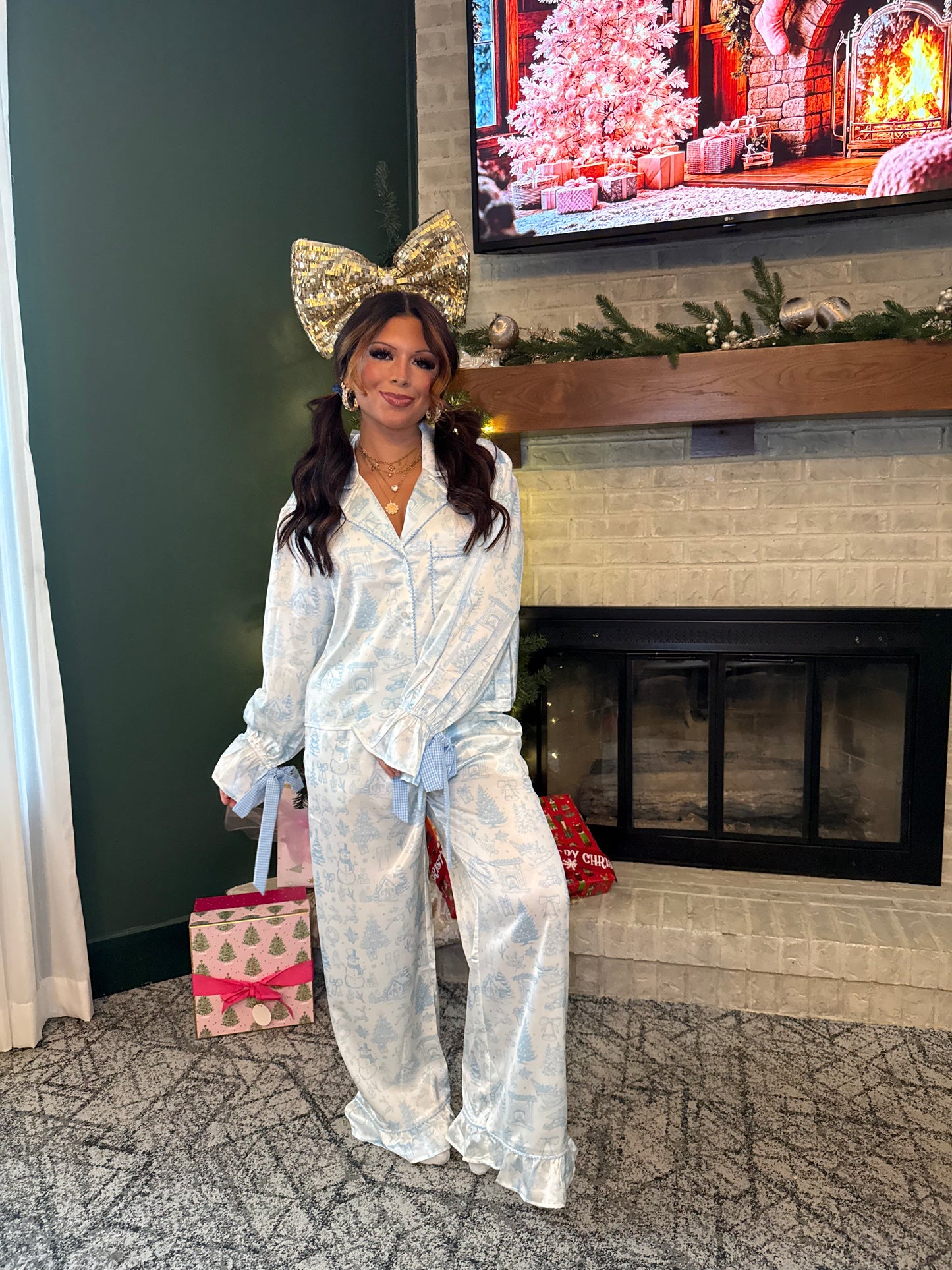 Blue Christmas Jammies (SOLD TOGETHER)