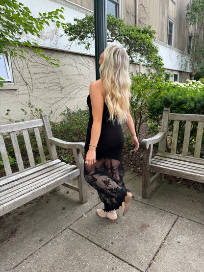 Mighty Oaks Black Lace Dress