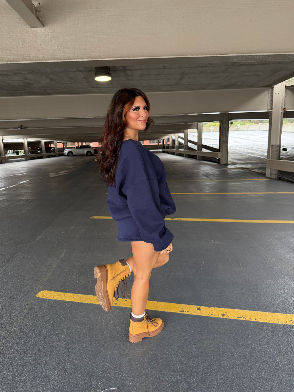Grounded Sweatskirt in Navy