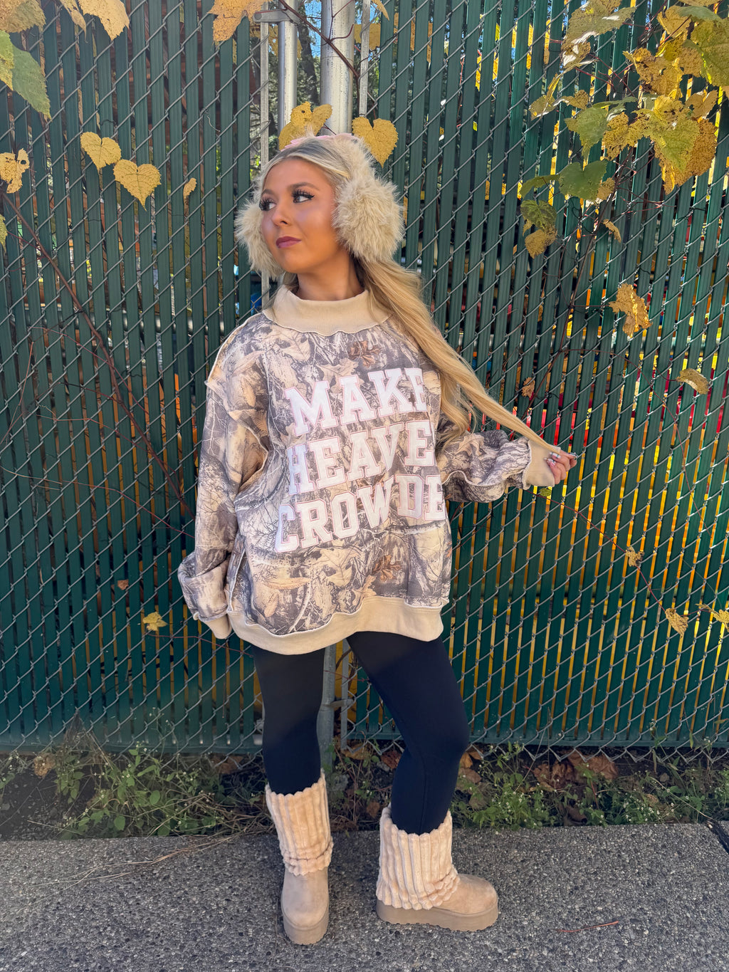 Camo Make Heaven Crowded Mockneck