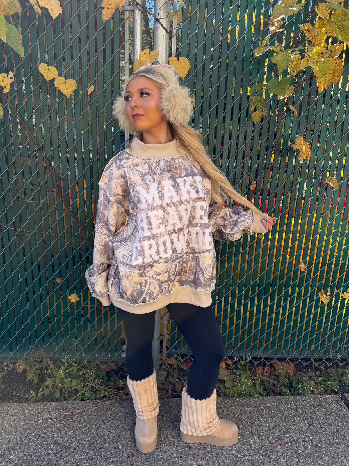 Camo Make Heaven Crowded Mockneck