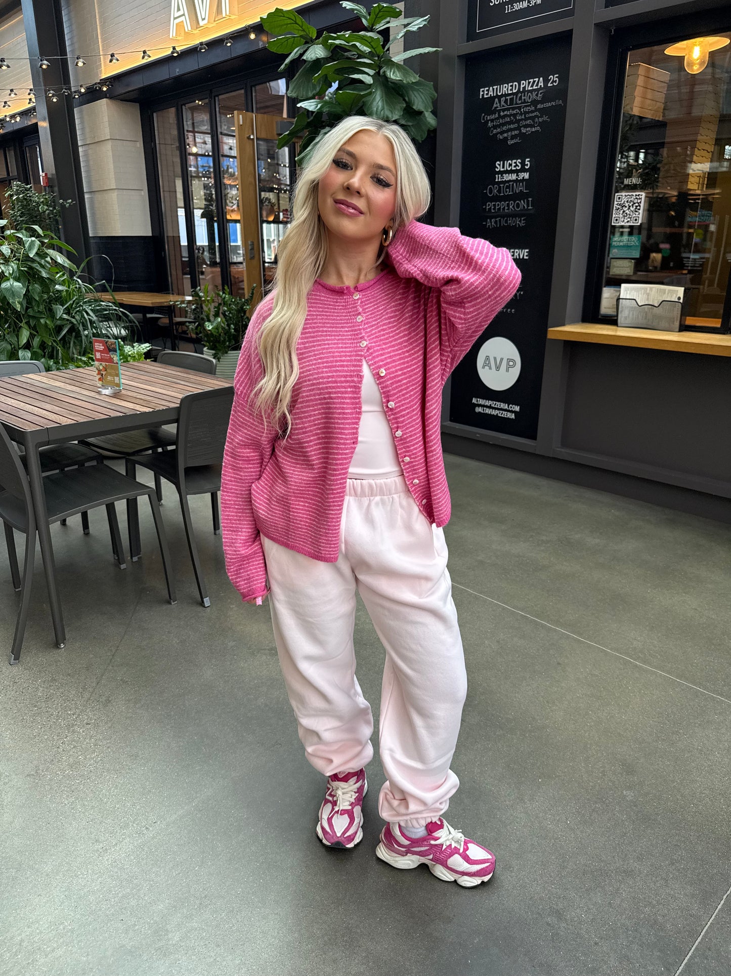 Alison Striped Cardigan