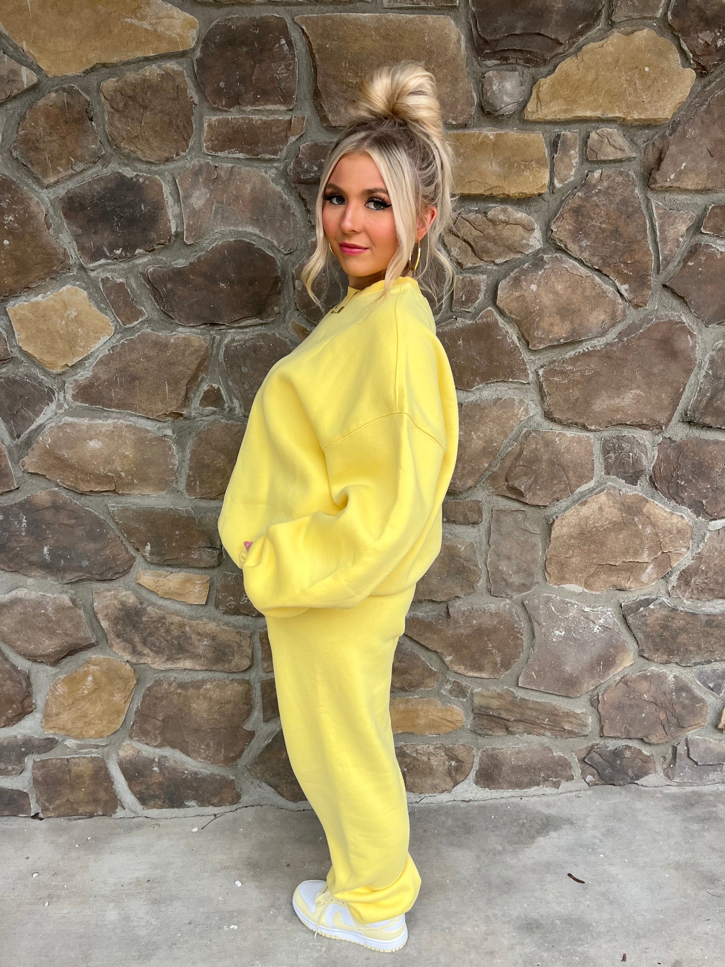 So Fetch Oversized Pullover in Yellow