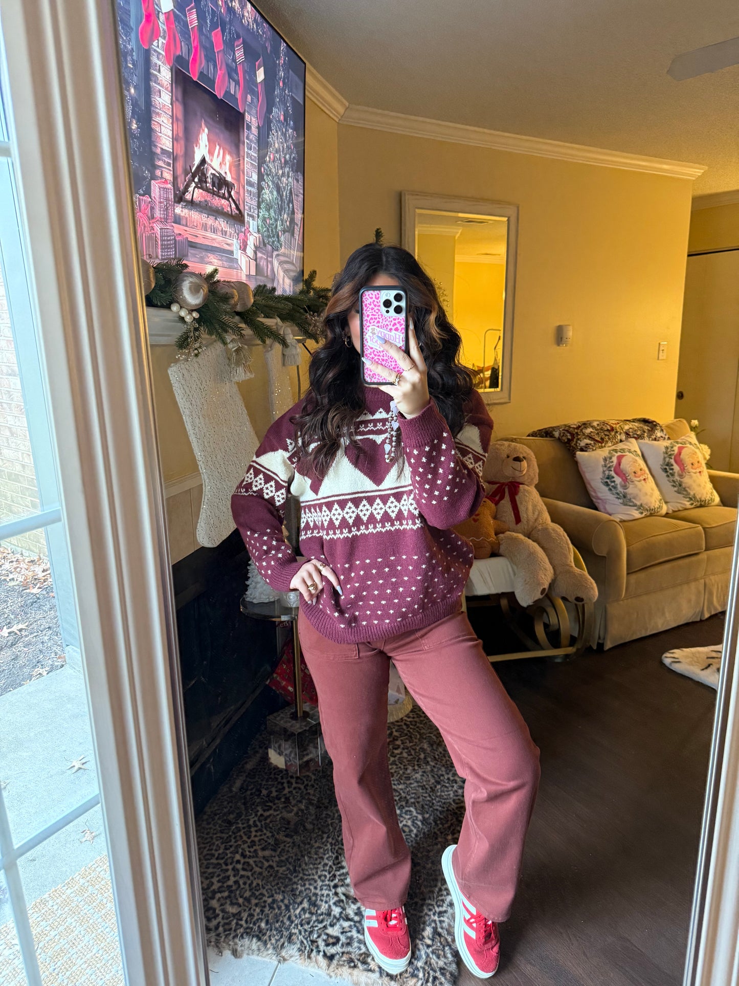 Keep it Cozy Burgundy Sweater