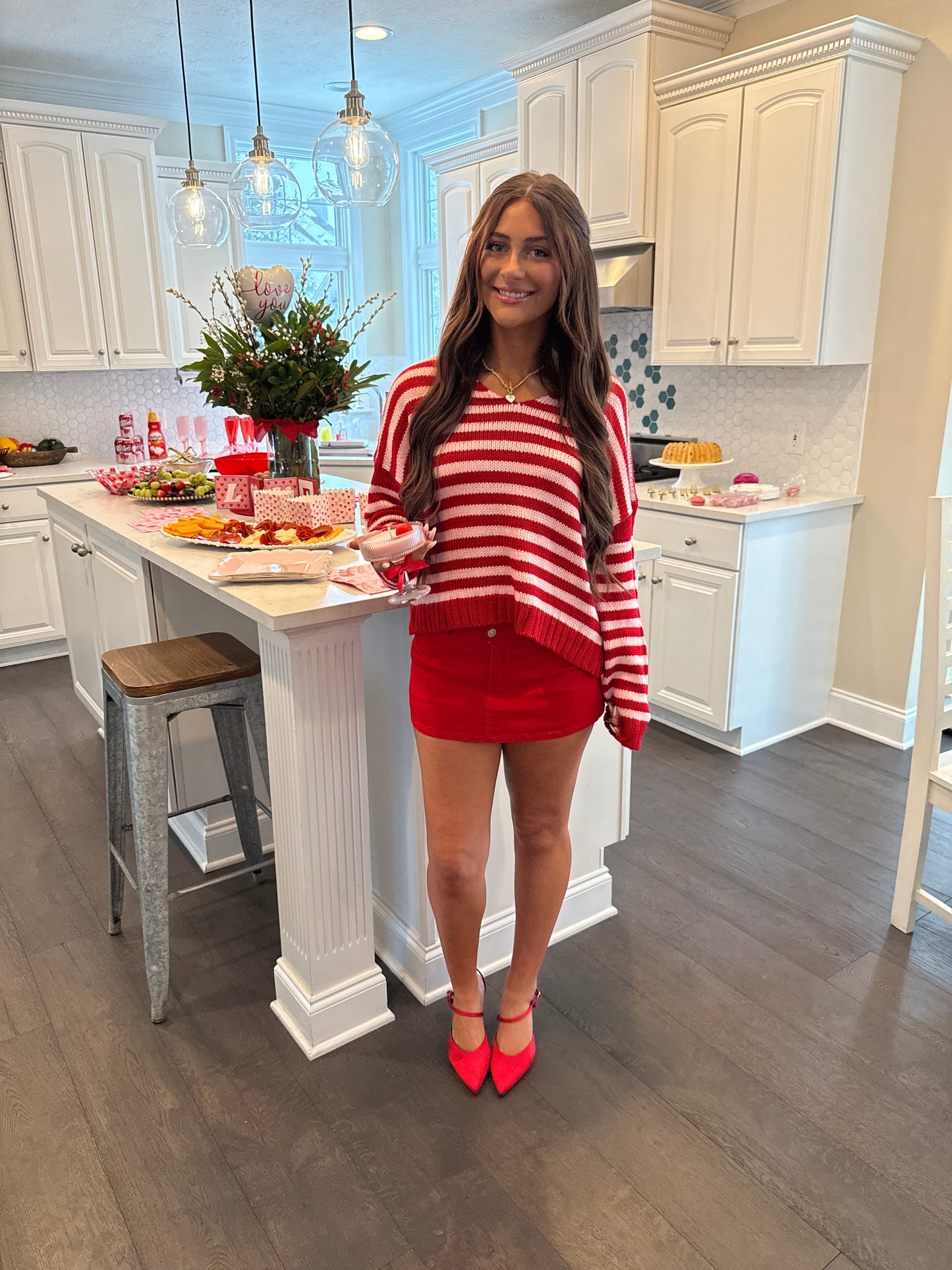 February Feelings Stripe Sweater