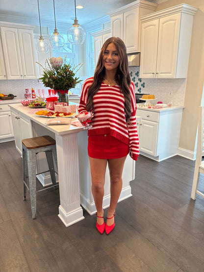 February Feelings Stripe Sweater