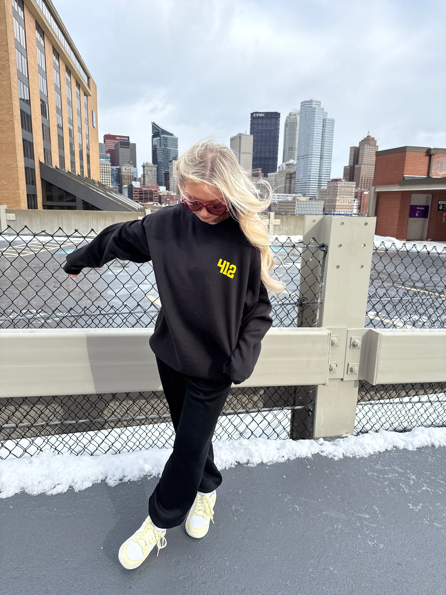 412, W/ Love PGH in Black/Yellow